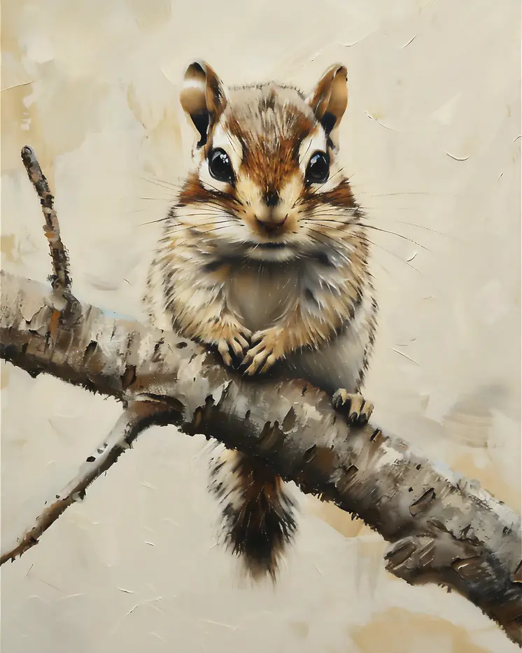 Baby Chipmunk - Mowbi's Wildlife  8"x10" Art Print Collection
