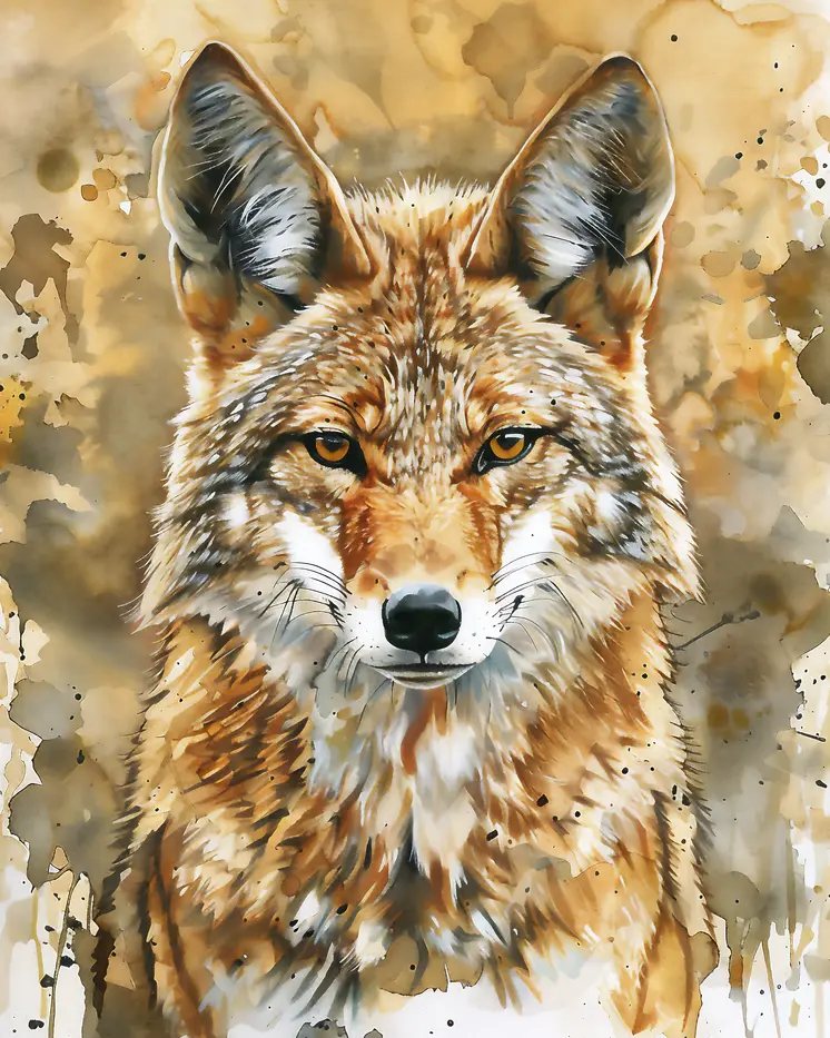 Coyote - Mowbi's Wildlife 8"x10" Art Print Collection