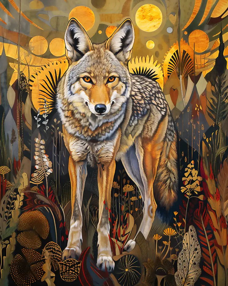 BOHO Coyote - Mowbi's Wildlife 8"x10" Art Print Collection