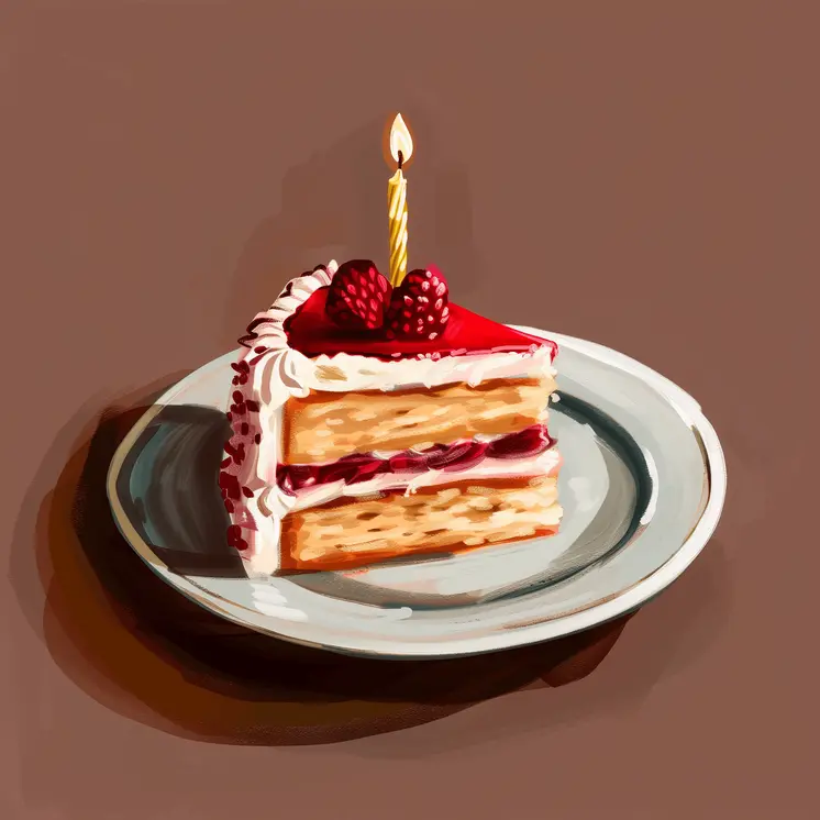 Birthday Cake 8”x8” Art Print Bistro Collection