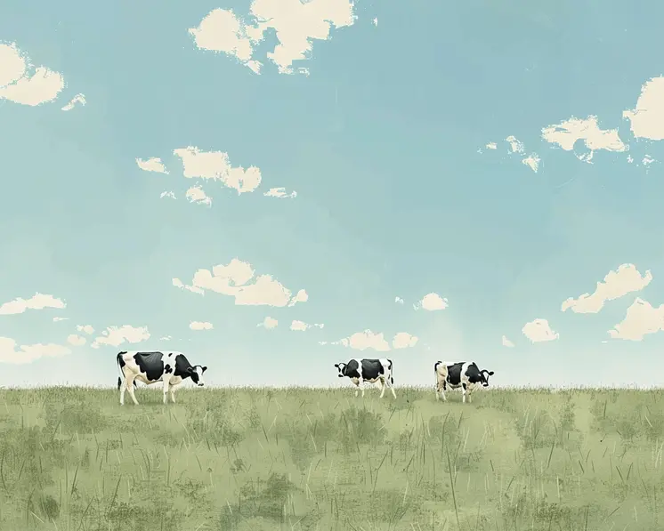 Minimalist Cows 8"x10" Art Print