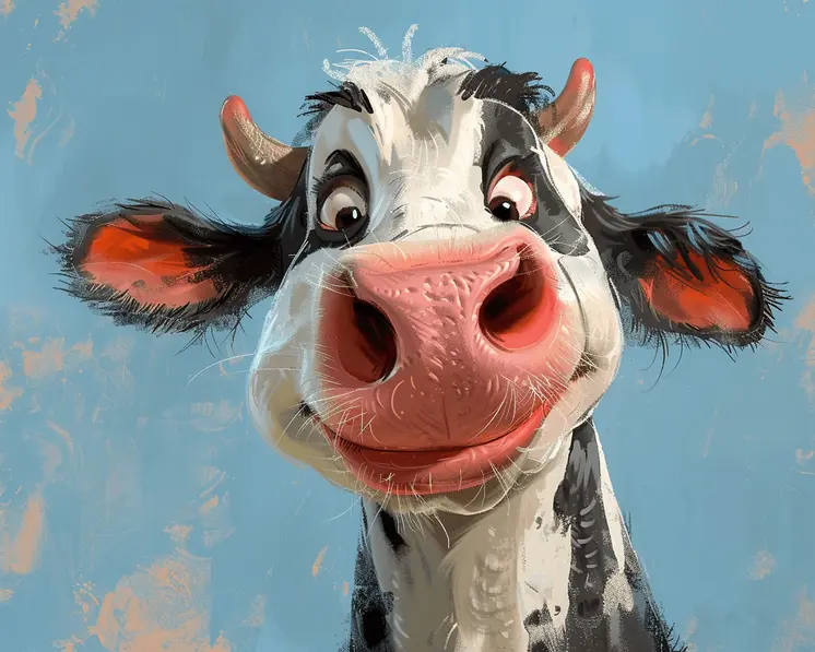 Goofy Cow 8"x10" Art Print