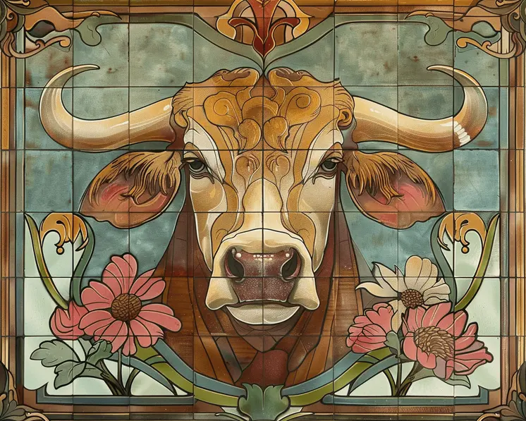 Nouveau Cow 8"x10" Art Print
