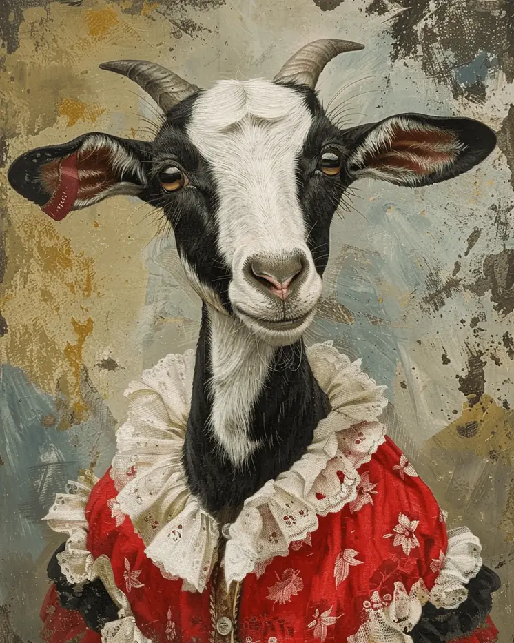 Goat Lady 8"x8" Art Print
