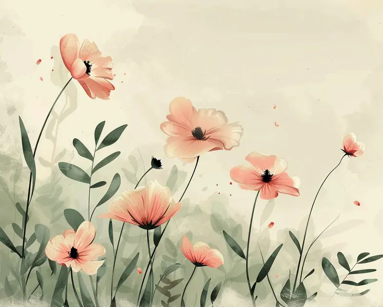 Pink Poppies 8"x10" Art Print