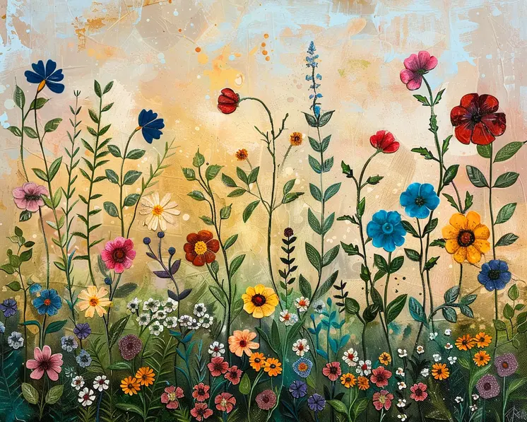 Mid-Century Modern Wildflower 8"x10" Art Print