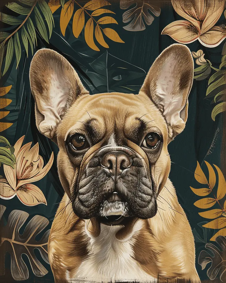 Victorian Nouveau French Bulldog 8”x10” Art Print
