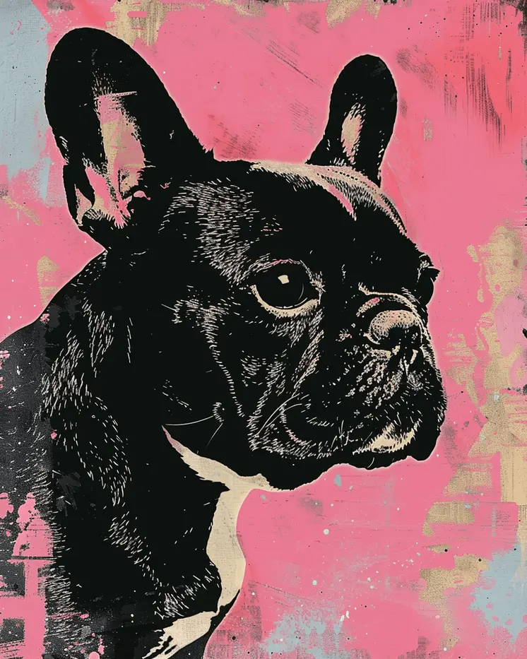 Pop Art French Bulldog 8”x10” Art Print
