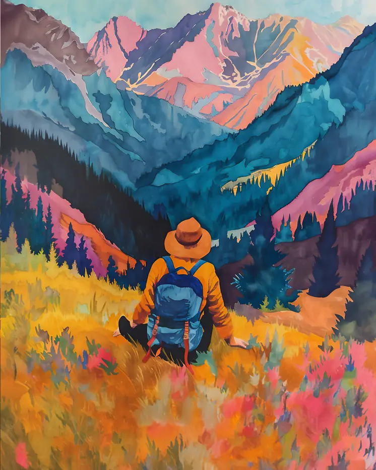 Hiking - Mowbi's Wildlife 8"x10" Art Print Collection