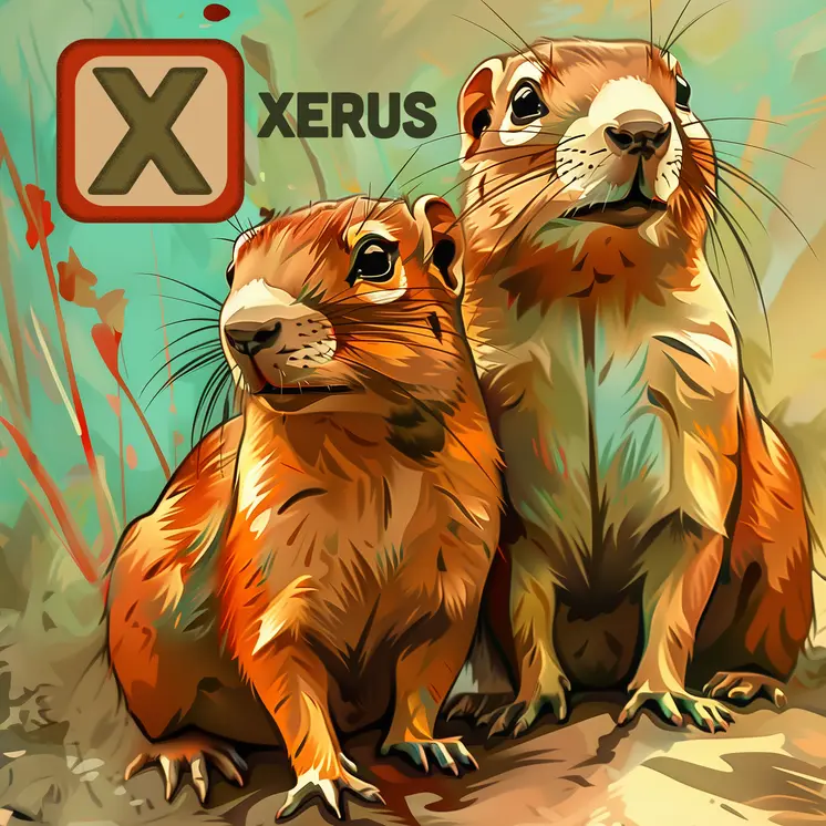 X is for Xerus Art Print