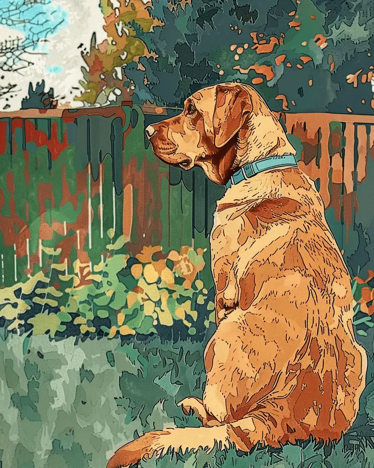 Impressionist Golden Labrador Retriever 8”x10” Art Print