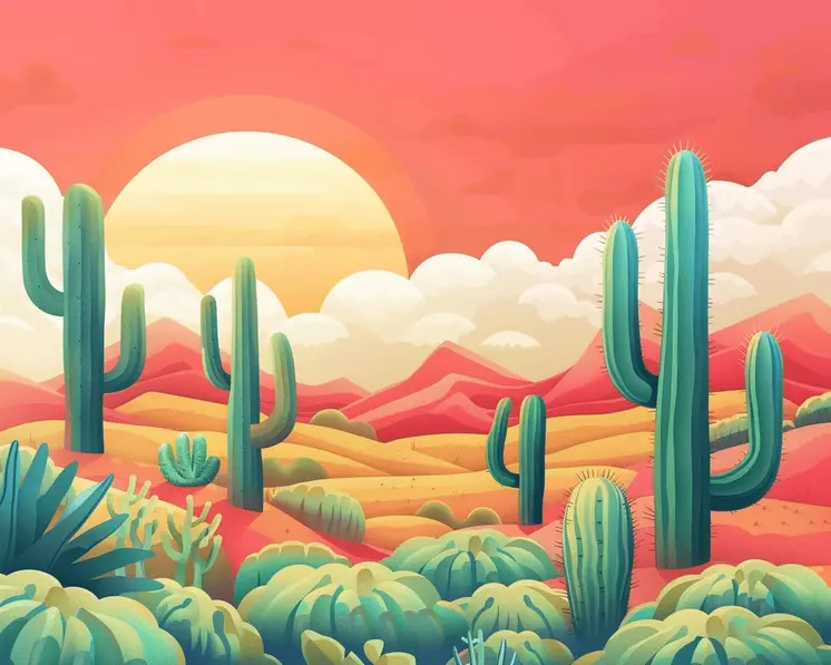 Saguaro Majesty Desert Landscape 8"x10" Art Print
