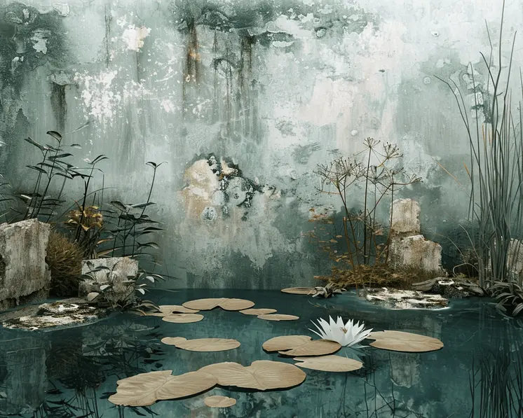 A Vintage Pond Landscape 8"x10" Art Print