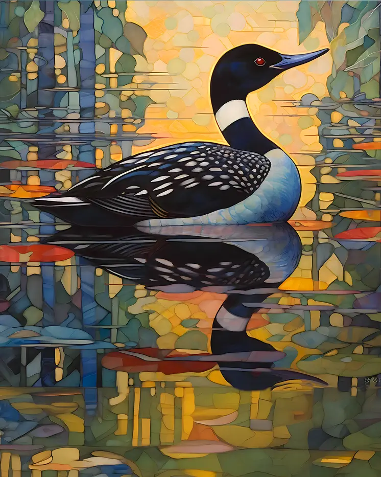 Loon - Mowbi's Wildlife 8"x10" Art Print Collection