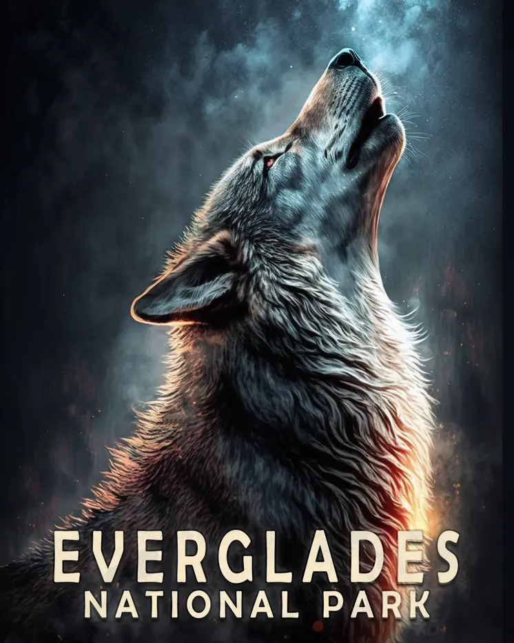 Wolf - Everglades Souvenir Home Decor Wall Art Prints – 8″x10″ Artwork – 11″x14″ Matte