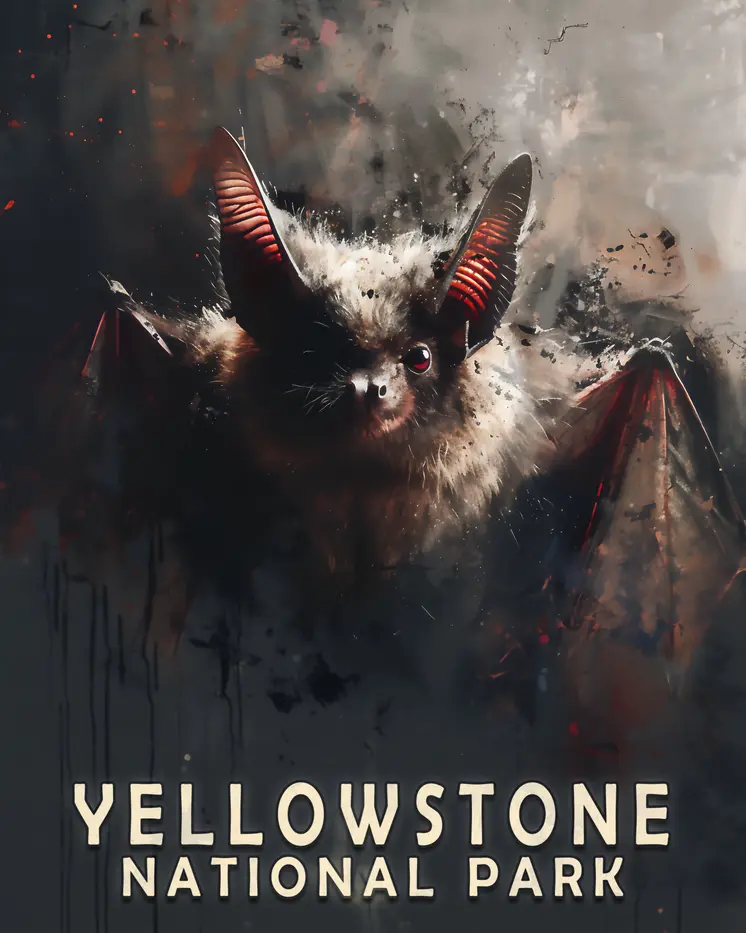 Bat - Yellowstone National Park Souvenir Home Decor Wall Art Prints – 8″x10″ Artwork – 11″x14″ Matte