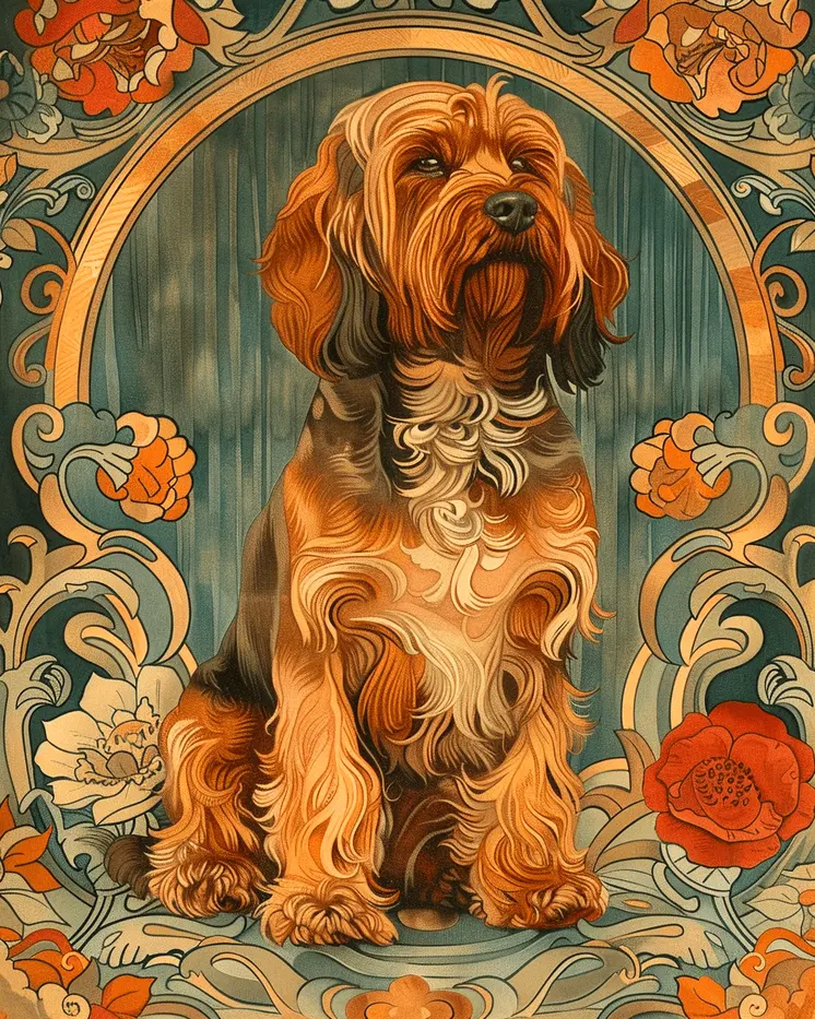 Nouveau Petit Basset Griffon Vendéen 8”x10” Art Print