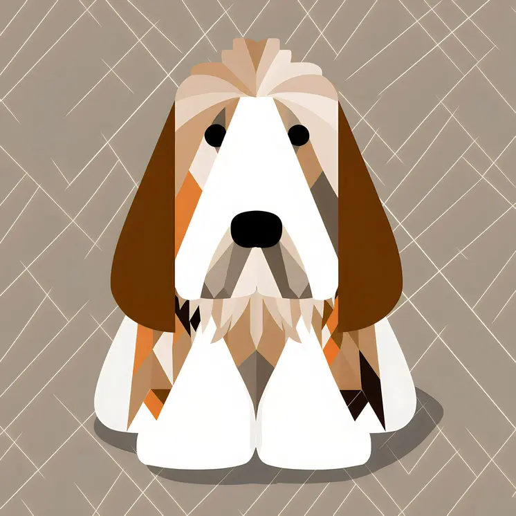 Retro-Chic Petit Basset Griffon Vendéen 8”x10” Art Print