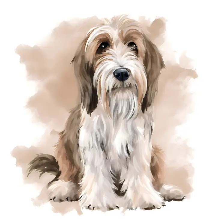 Watercolor Petit Basset Griffon Vendéen 8”x10” Art Print