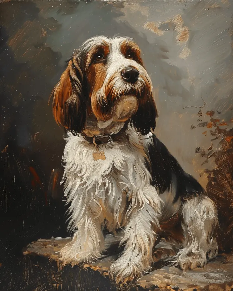 Vintage Style Petit Basset Griffon Vendéen 8”x10” Art Print