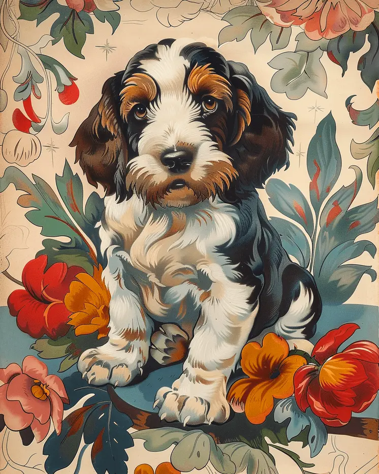 BOHO Petit Basset Griffon Vendéen 8”x10” Art Print