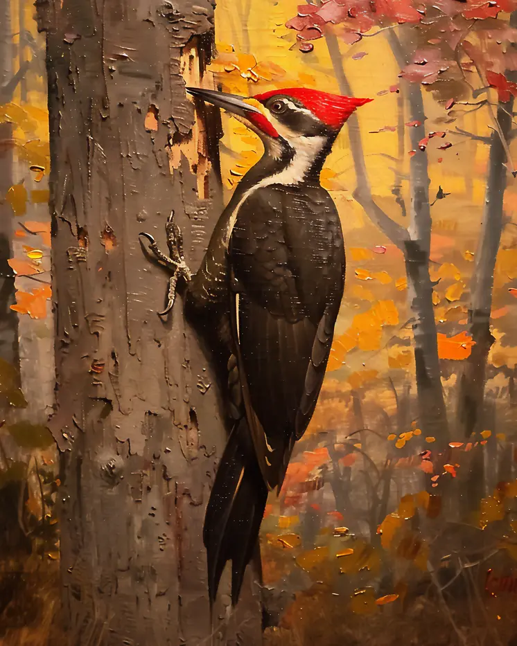 Pileated Woodpecker - Mowbi's Wildlife  8"x10" Art Print Collection