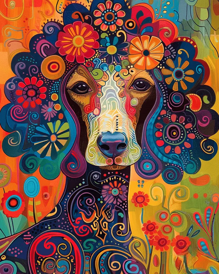 BOHO Poodle 8”x10” Art Print