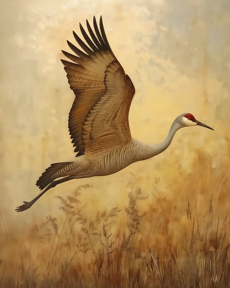 Sandhill Crane - Mowbi's Wildlife  8"x10" Art Print Collection