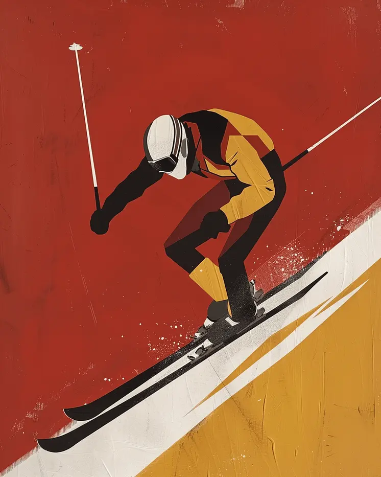 Pop Art Skier - 8"x10" Wall Art Print - Mowbi's Ski & Snowboard Collection
