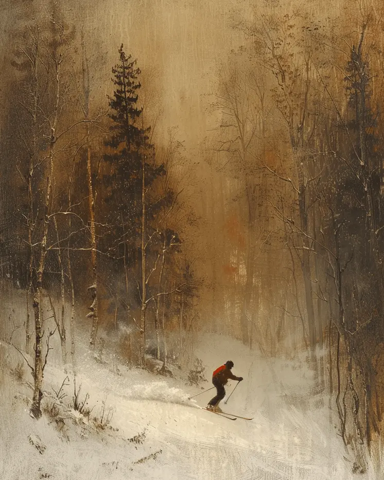 Vintage Mountaineering Skier – 8″x10″ Wall Art Print – Mowbi’s Ski & Snowboard Collection