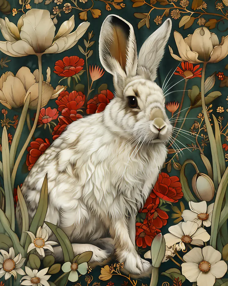 Snowshoe Hare - Mowbi's Wildlife 8"x10" Art Print Collection