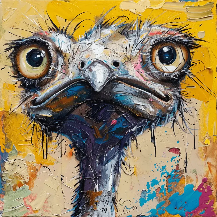 Unnatural Nature Chicken 8"x8" Art Print