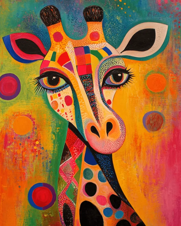 Abstract Giraffe #2 - Abstract Art - Nature Wildlife Wall Art – 8″x10″ Artwork – 11″x14″ Matte