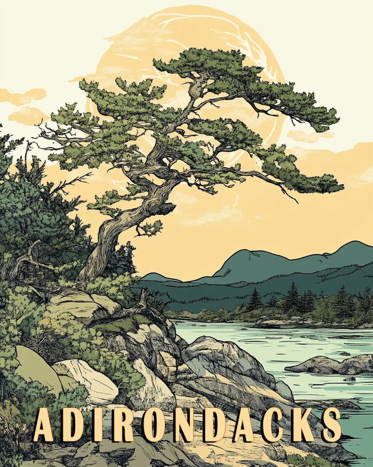 Mt. Marcy Conifer - Adirondack State Park Souvenir Art Home Decor Wall Art Prints – 8″x10″ Artwork – 11″x14″ Matte