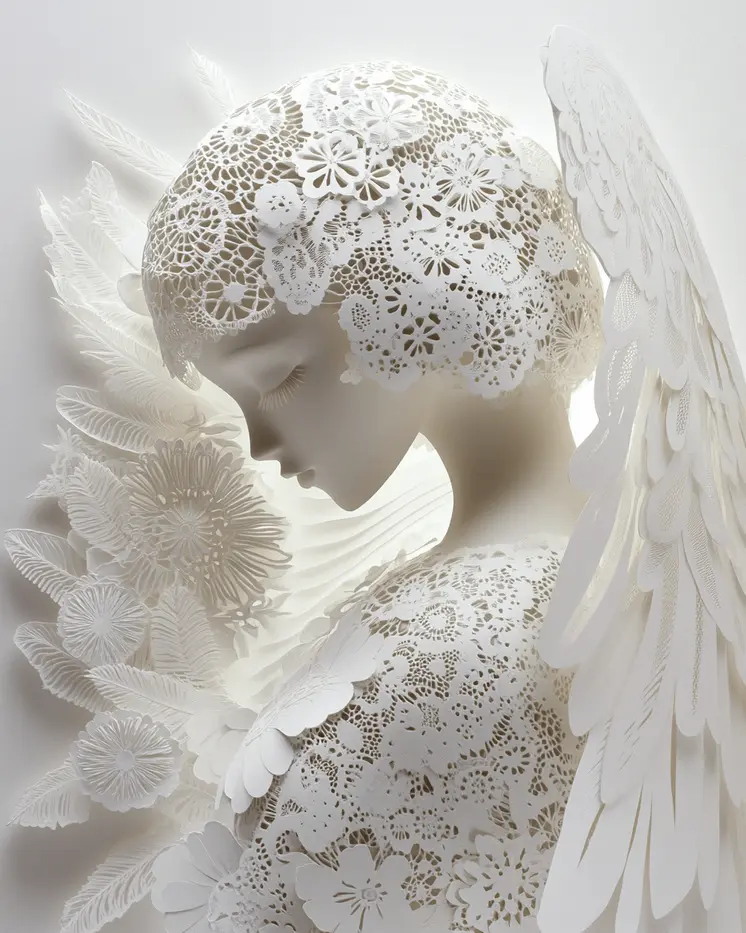 Solemn Angel - Angels and Church Wall Art Prints - 8"x10" Art Print for 11"x14" Frame