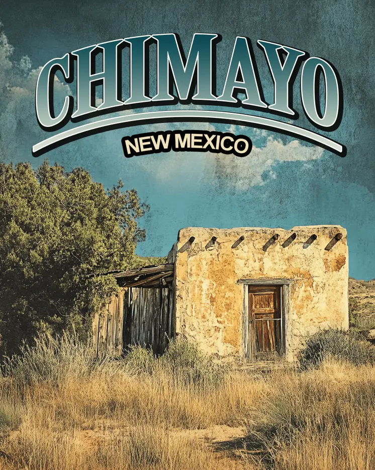 Chimayo Adobe - New Mexico Souvenir Home Decor Wall Art Prints – 8″x10″ Artwork – 11″x14″ Mat