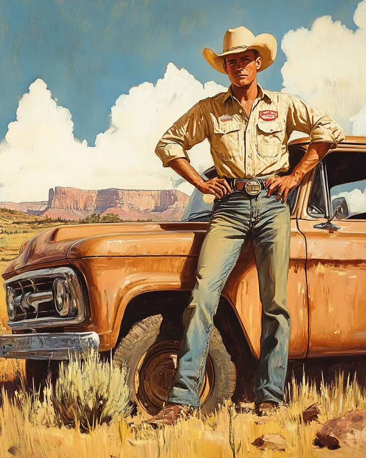 Cowboy with His Old Workhorse Wall Art Print – Western Decor 8″x10″ Artwork – 11″x14″ Mat