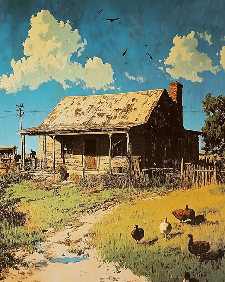 Grandpa's Old Farm - Western and Southwestern Home Decor Wall Art Prints – 8″x10″ Artwork – 11″x14″ Matte