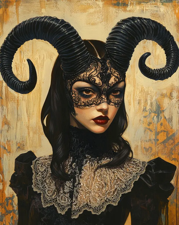 Horny Lady - Lowbrow Wall Art Prints - 8"x10" Art Print for 11"x14" Frame