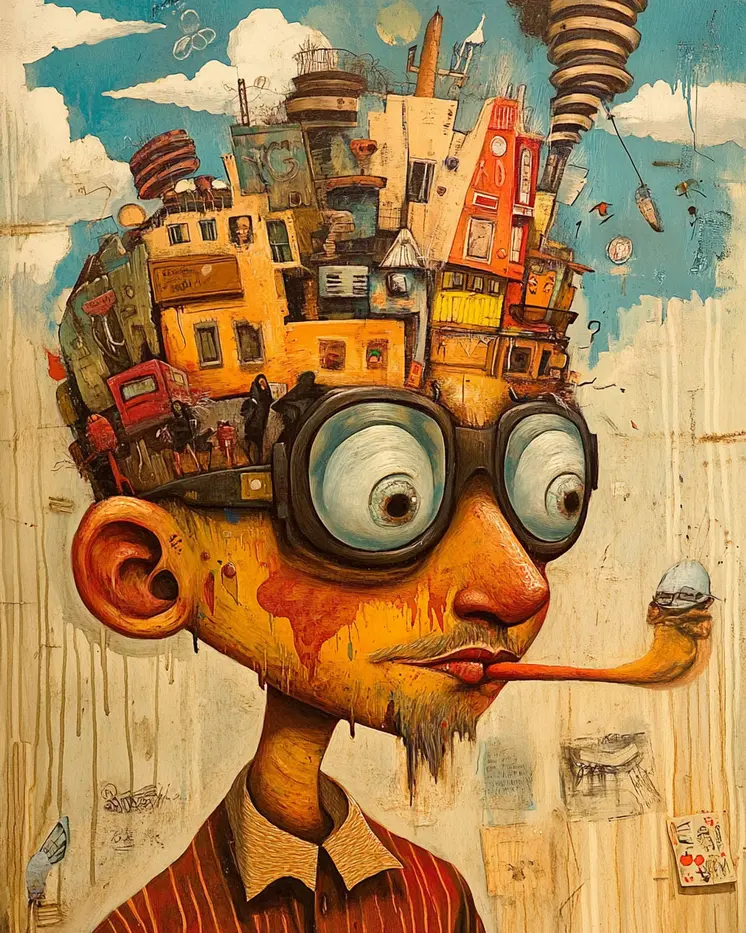 City Head - Lowbrow Wall Art Prints - 8"x10" Art Print for 11"x14" Frame