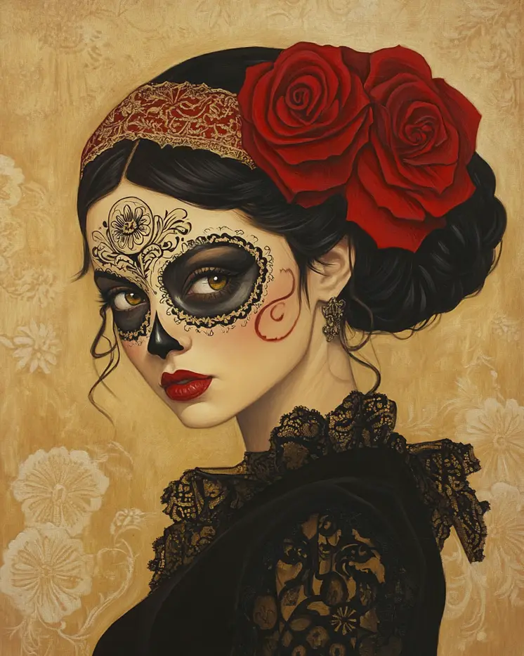 Rose Lady - Lowbrow Wall Art Prints - 8"x10" Art Print for 11"x14" Frame