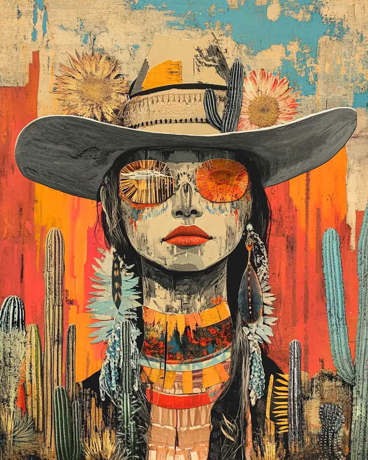 Southwest Sister - Lowbrow Wall Art Prints - 8"x10" Art Print for 11"x14" Frame
