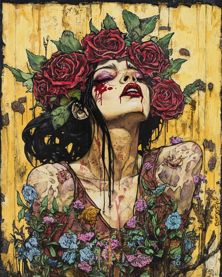 Rosy - Lowbrow Wall Art Prints - 8"x10" Art Print for 11"x14" Frame