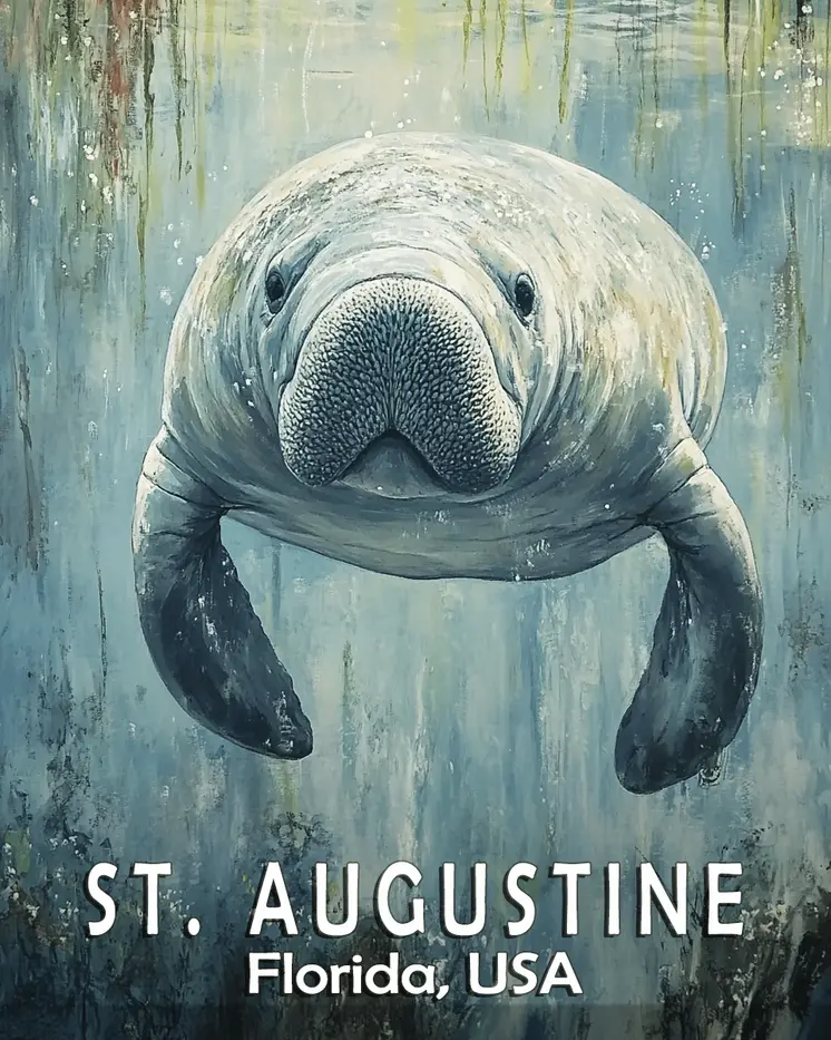 Name Drop - St. Augustine - Wall Art Print - Ocean Seaside Beachcore - 8"x10" Artwork - 11"x14" Matte