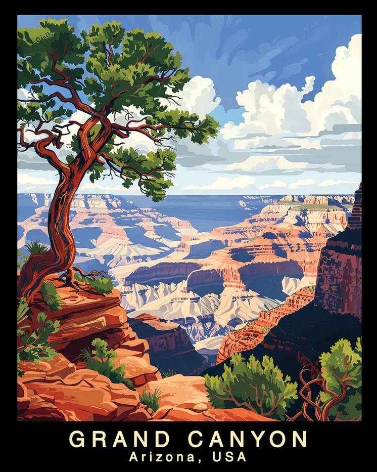 Classic - Grand Canyon Souvenir Home Decor Wall Art Prints – 8″x10″ Artwork – 11″x14″ Matte