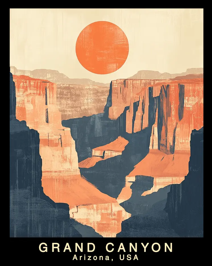 Sunrise - Grand Canyon Souvenir Home Decor Wall Art Prints – 8″x10″ Artwork – 11″x14″ Matte