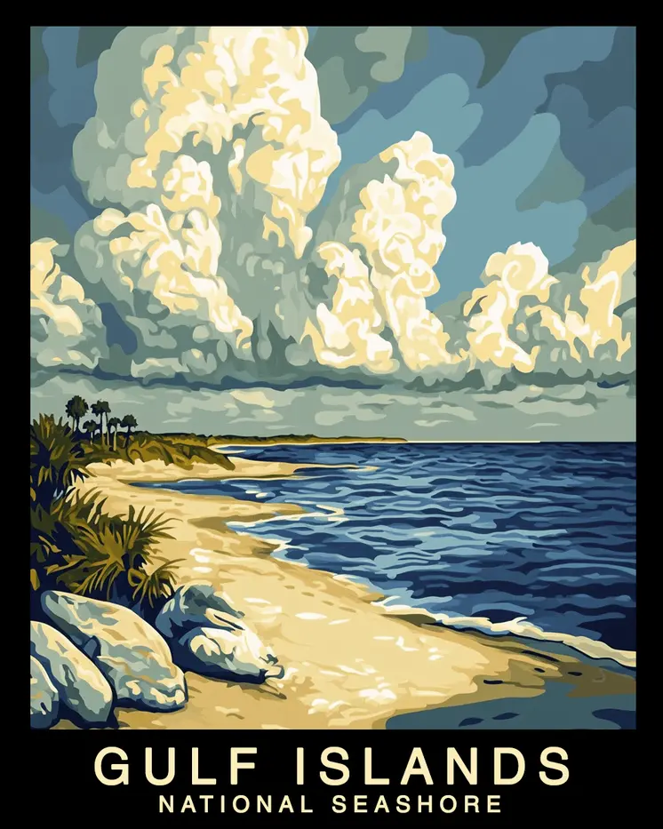 Storm Brewing - Gulf Island Souvenir Home Decor Wall Art Prints – 8″x10″ Artwork – 11″x14″ Mat