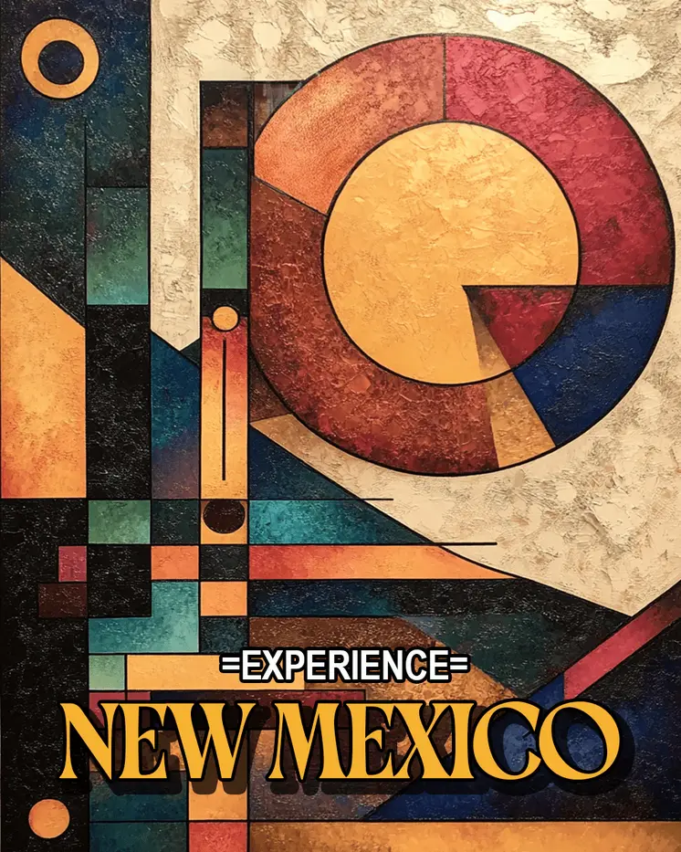 Abstract Art - New Mexico Souvenir Home Decor Wall Art Prints – 8″x10″ Artwork – 11″x14″ Mat