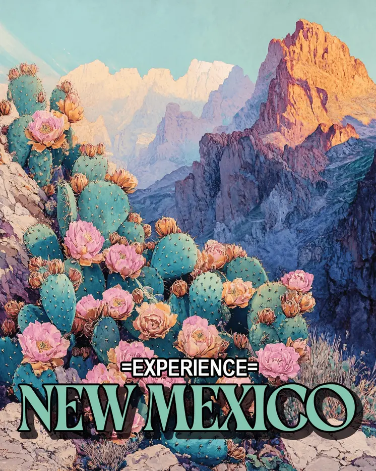 Prickly Pear - New Mexico Souvenir Home Decor Wall Art Prints – 8″x10″ Artwork – 11″x14″ Mat