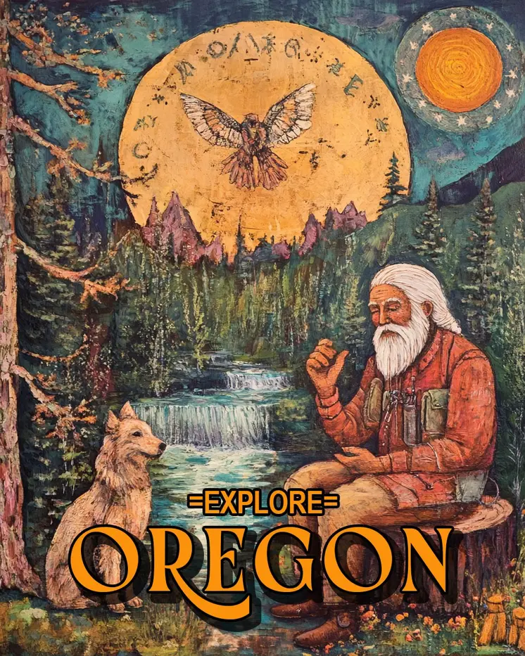 Wise Man - Oregon Souvenir Home Decor Wall Art Prints – 8″x10″ Artwork for 11″x14″ Frame